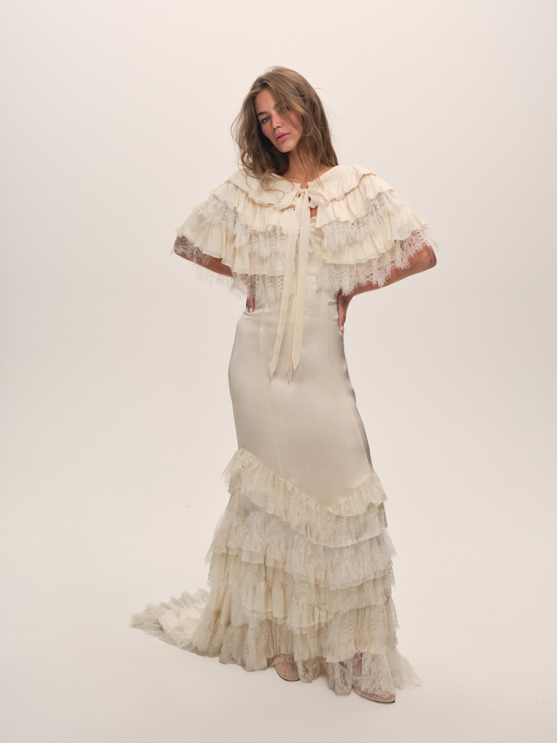 For Love & Lemons Vienna Ruffled Gown - Image 1