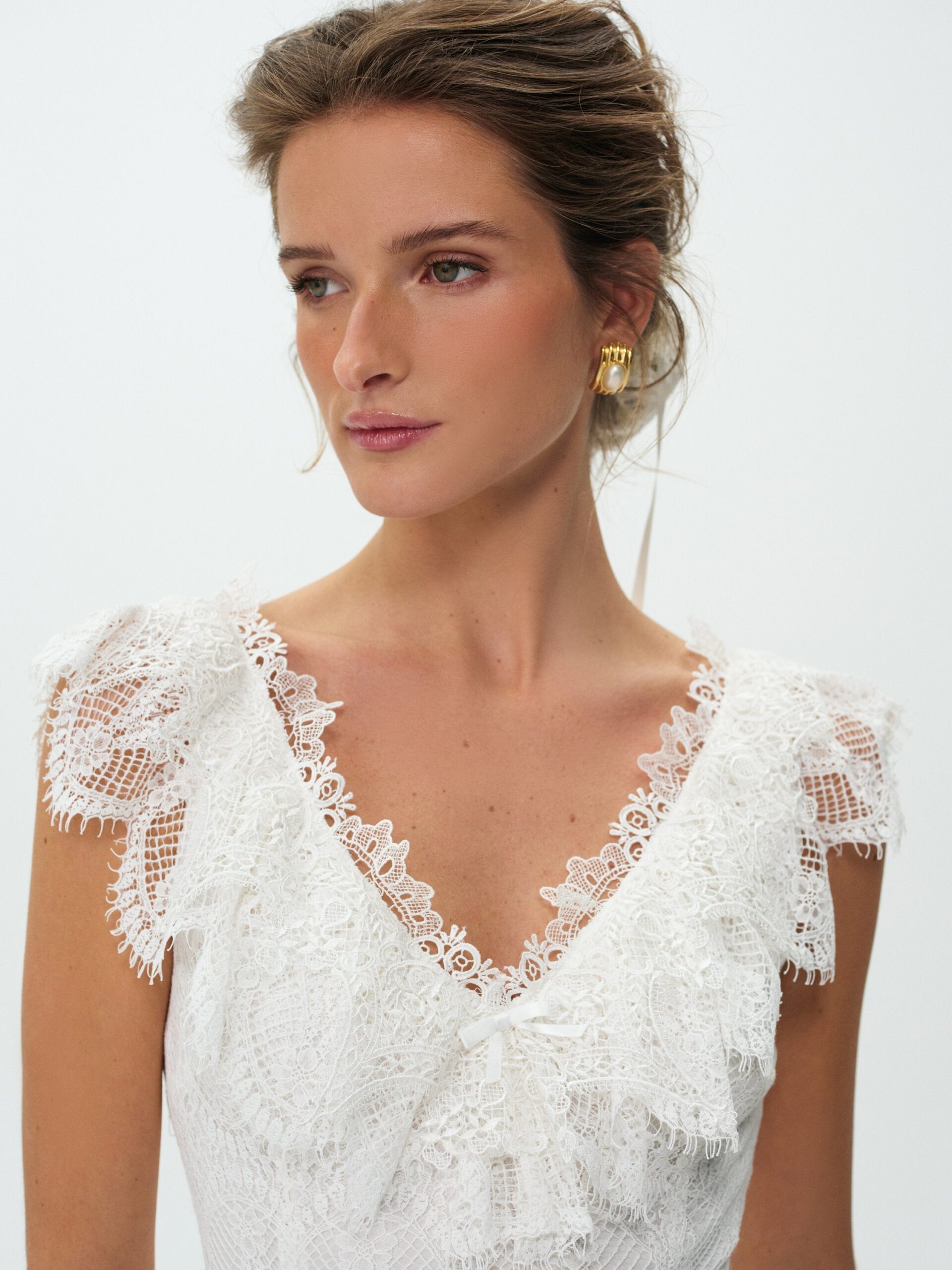MNFO041026035745121_2 For Love & Lemons Victorian Cascade Lace Midi Dress - Image 2