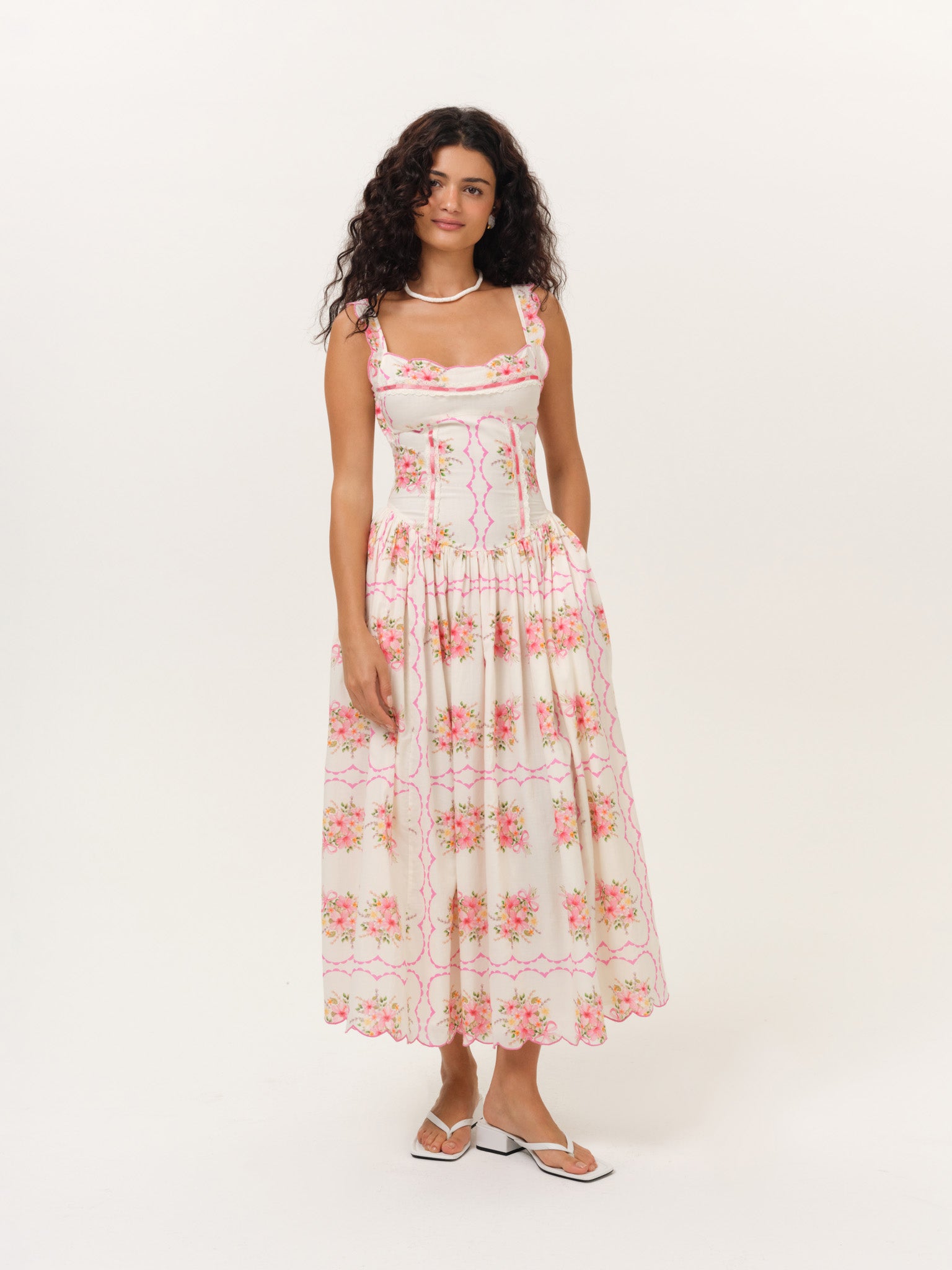 For Love & Lemons Tea Time Midi Dress - Image 1