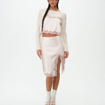 For Love & Lemons Sydney Midi Slip Skirt - Image 1