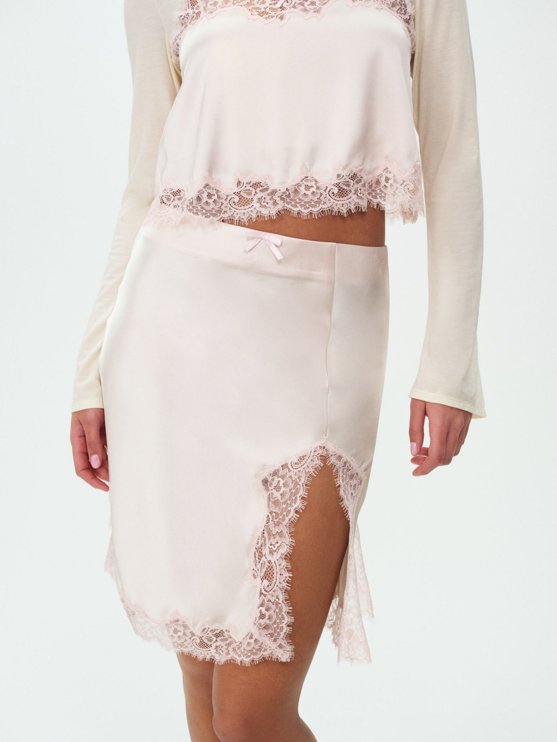 MNFO041026035745140_2 For Love & Lemons Sydney Midi Slip Skirt - Image 2