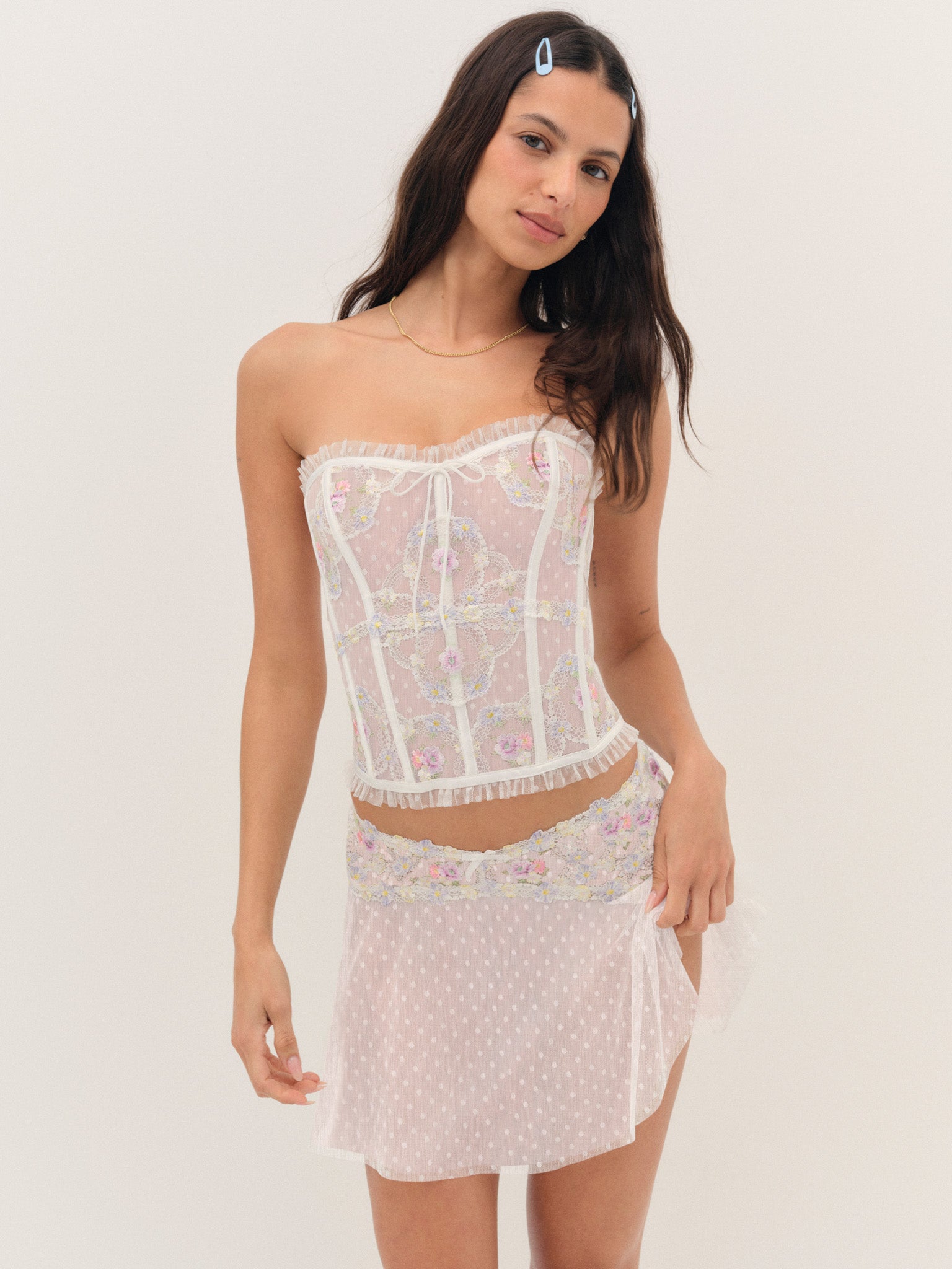 MNFO041026035745144_2 For Love & Lemons Spring Blossom Mini Skirt - Image 2