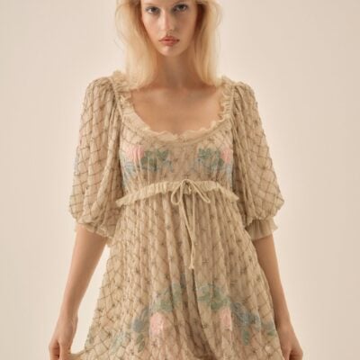 For Love & Lemons Spellbound Rose Mini Dress - Image 1