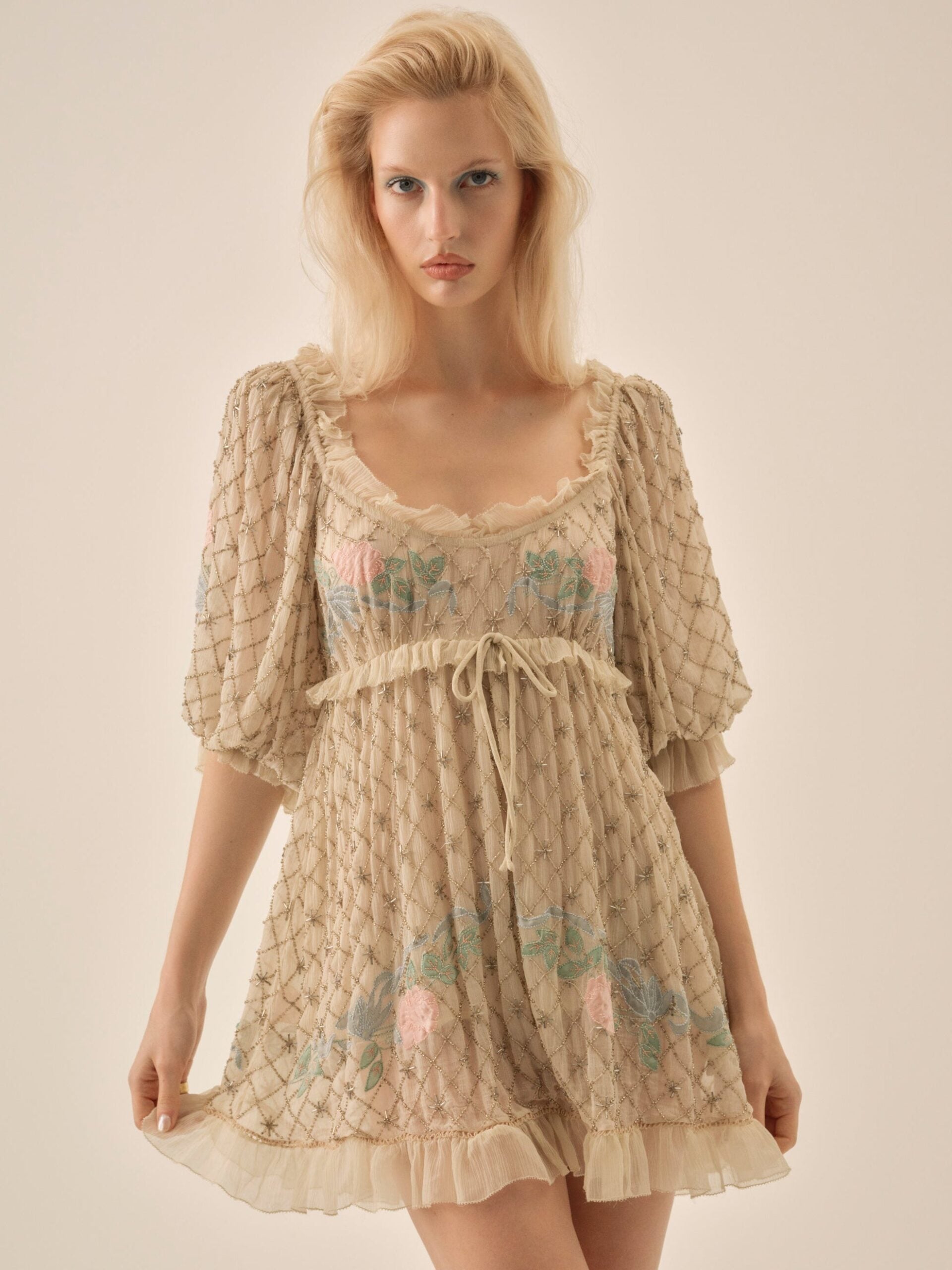 For Love & Lemons Spellbound Rose Mini Dress - Image 1