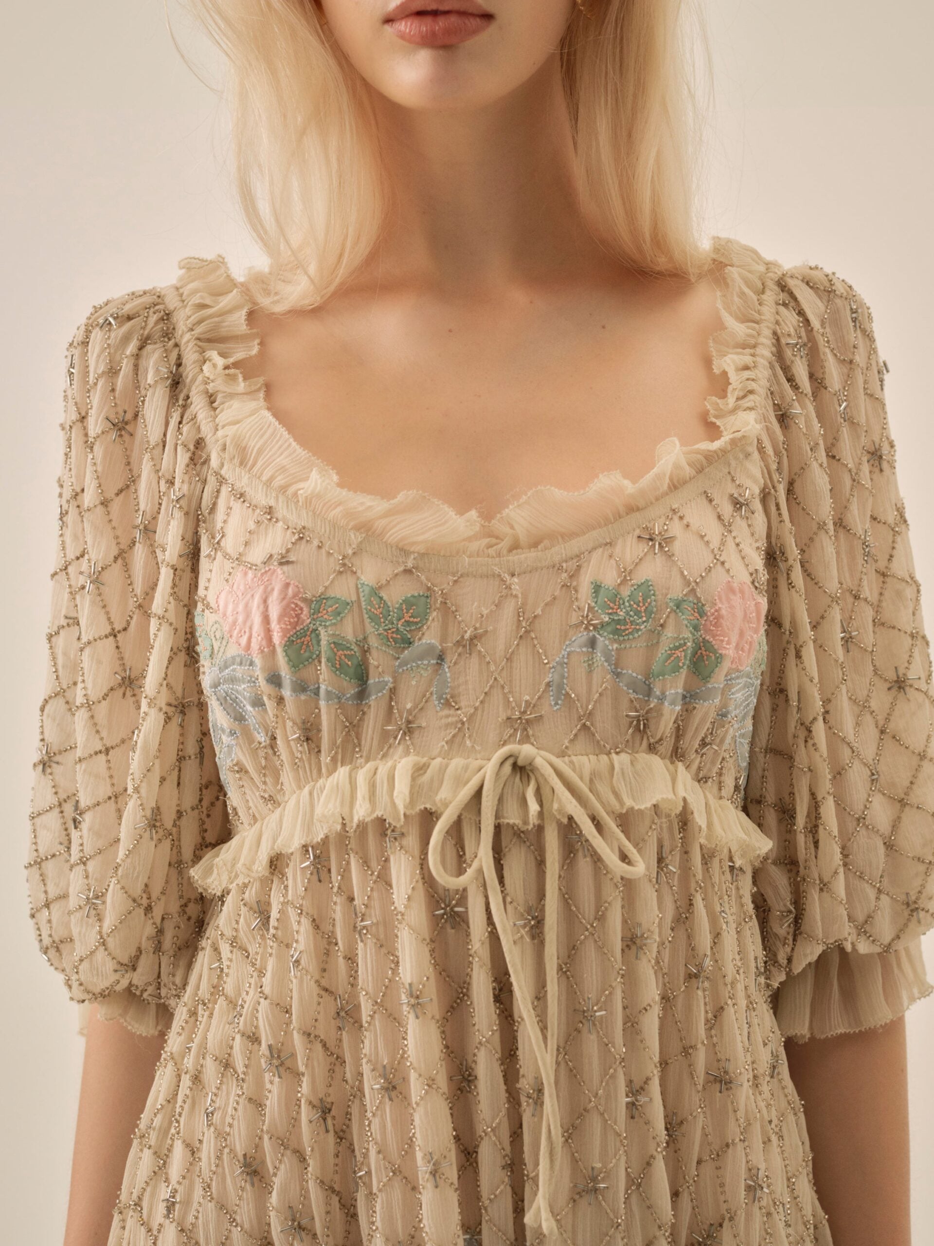 For Love & Lemons Spellbound Rose Mini Dress - Image 2