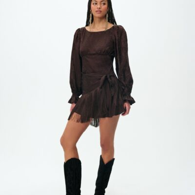 For Love & Lemons Sierra Fringe Mini Dress - Image 1