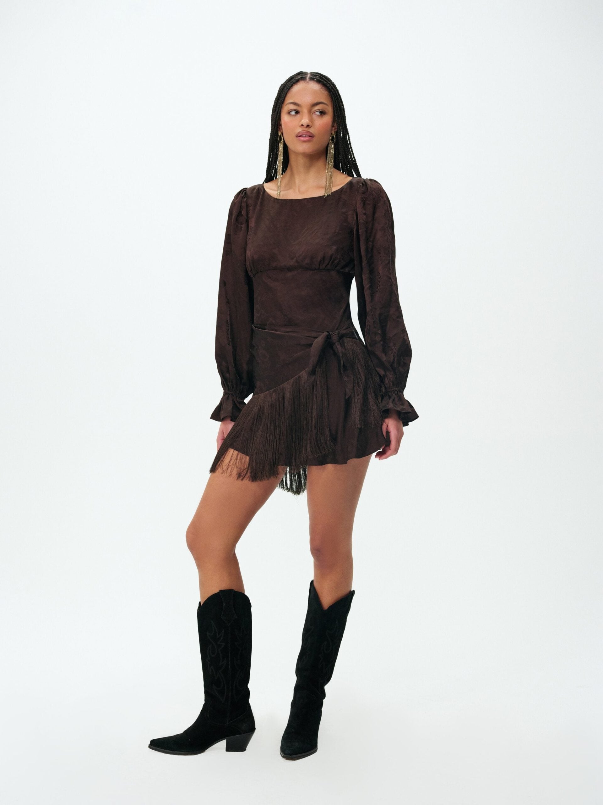 For Love & Lemons Sierra Fringe Mini Dress - Image 1