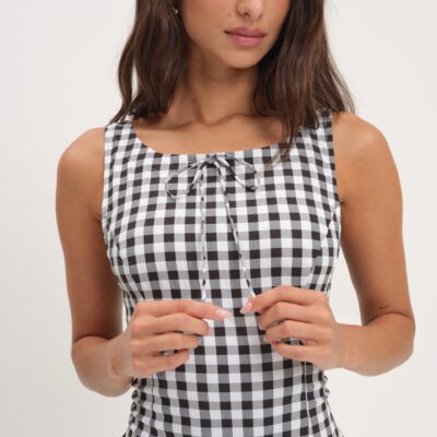 For Love & Lemons Scotch Bonnet Gingham Mini Dress - Image 2