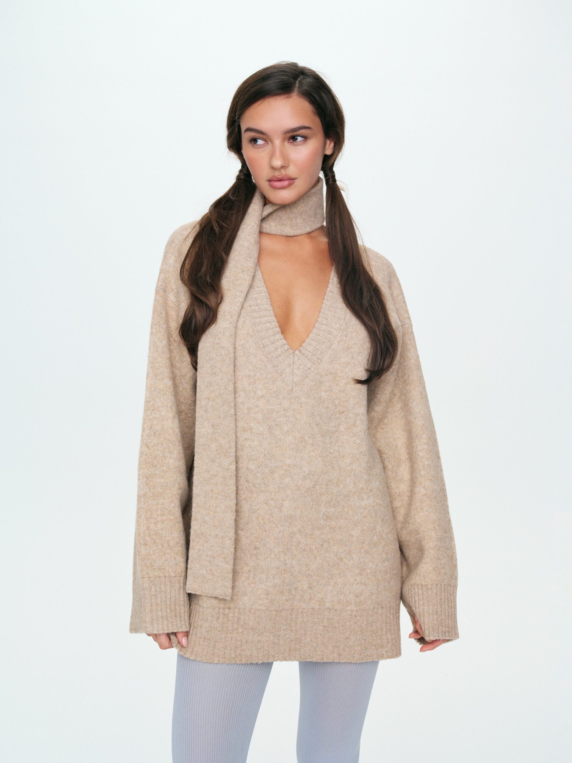 For Love & Lemons Sally Sweater & Scarf Set - Image 1