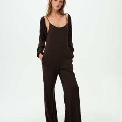For Love & Lemons Rouzel Knit Jumpsuit Set - Image 1