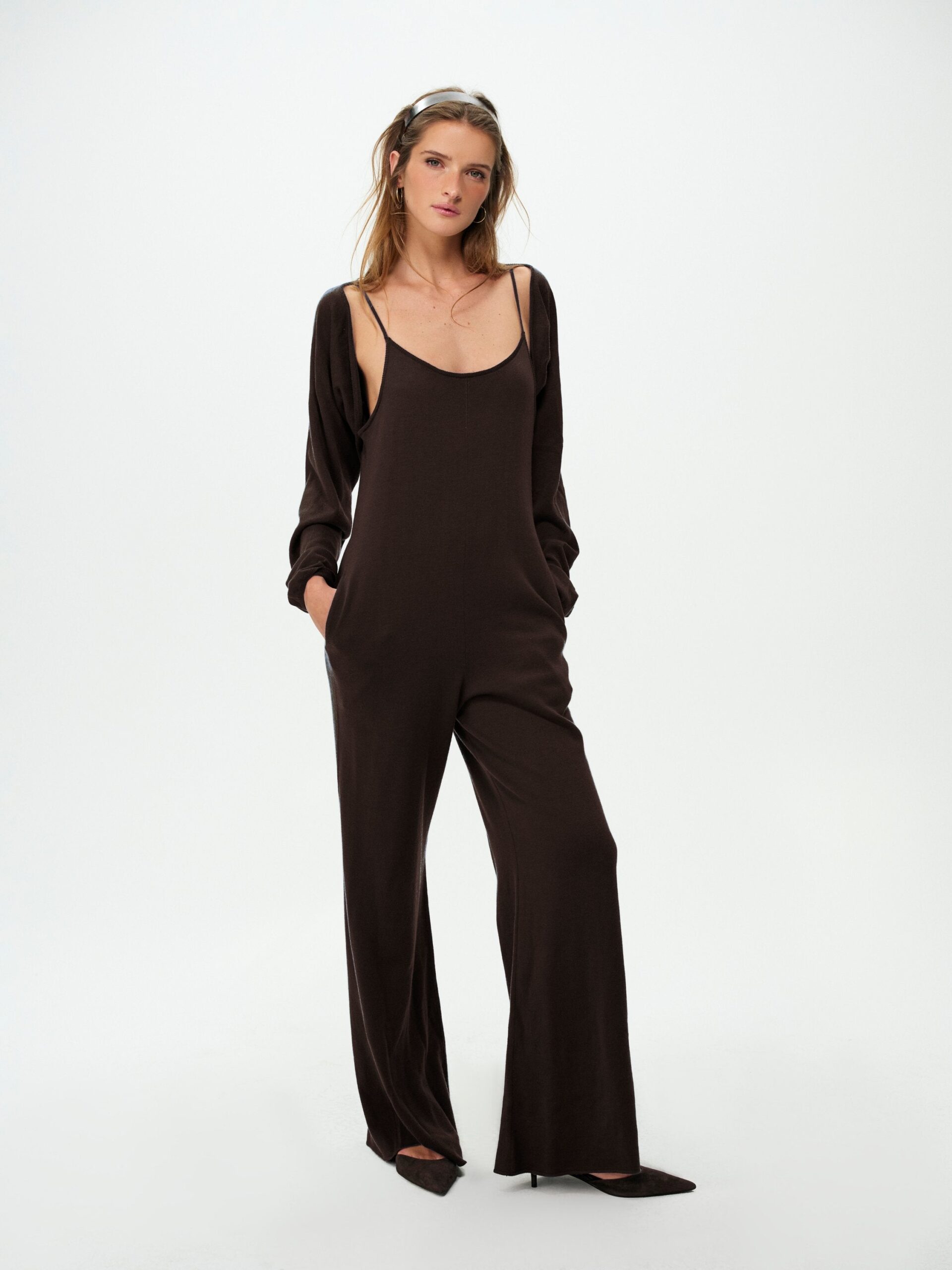 For Love & Lemons Rouzel Knit Jumpsuit Set - Image 1
