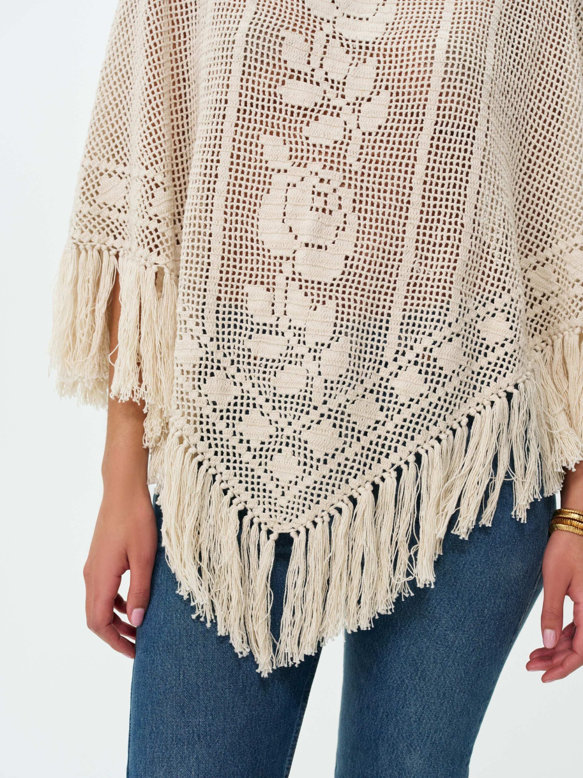 MNFO041026035745173_3 For Love & Lemons Rosewood Crochet Poncho - Image 3