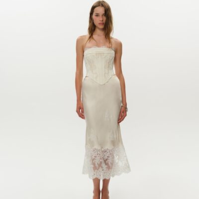 For Love & Lemons Rose Midi Skirt - Image 1