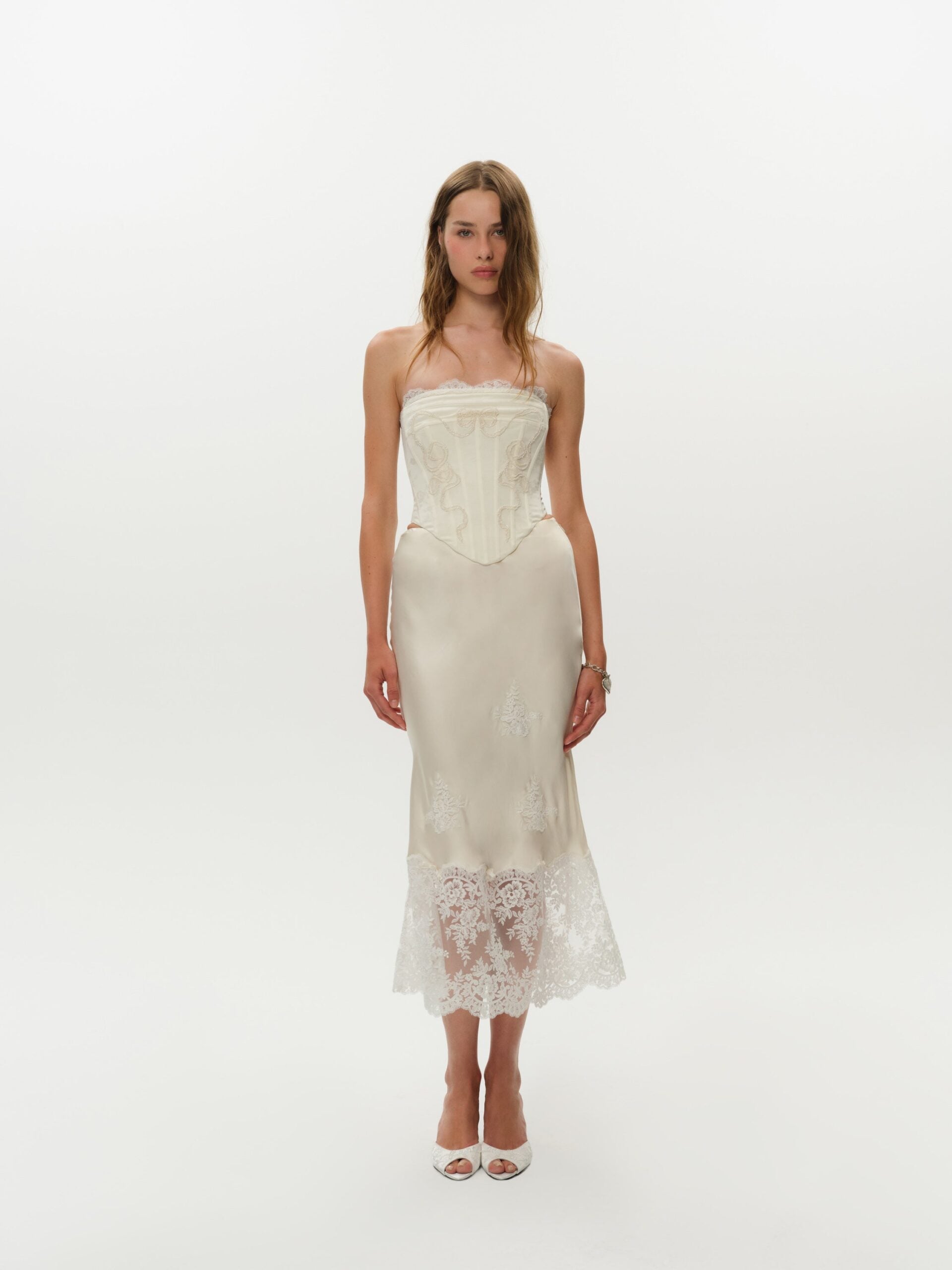 For Love & Lemons Rose Midi Skirt - Image 1