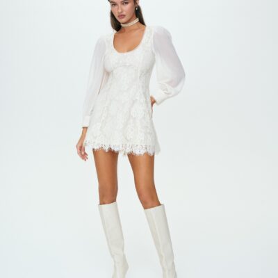 For Love & Lemons Rosa Long Sleeve Mini Dress - Image 1
