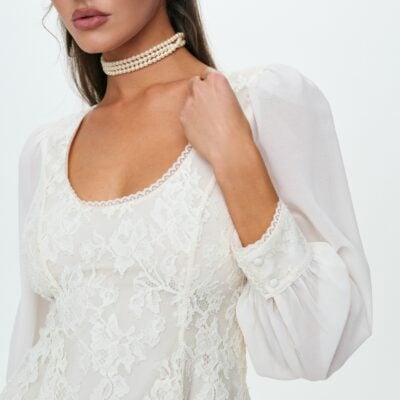 For Love & Lemons Rosa Long Sleeve Mini Dress - Image 2