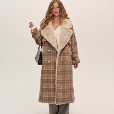 For Love & Lemons Poet Plaid Oversized Coat - Image 1
