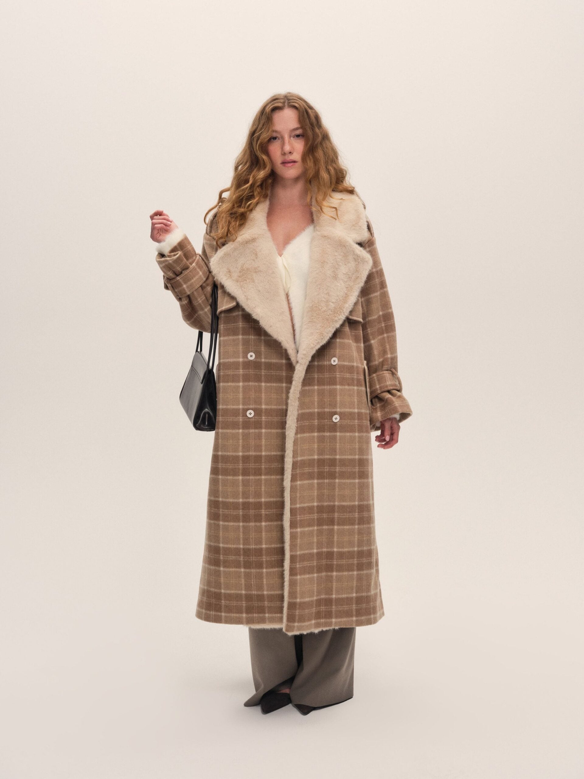 For Love & Lemons Poet Plaid Oversized Coat - Image 1