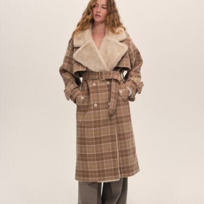 For Love & Lemons Poet Plaid Oversized Coat - Image 2