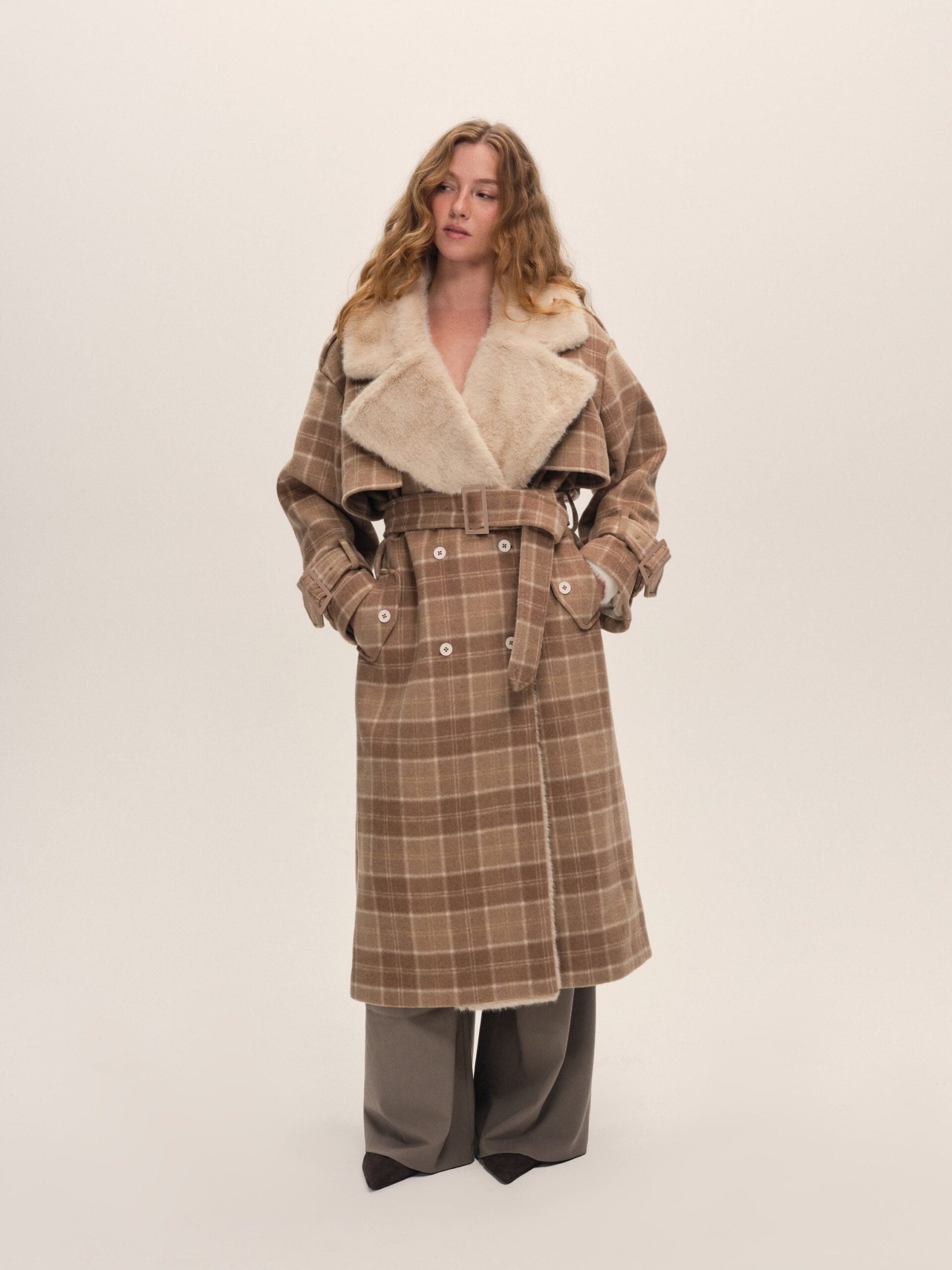For Love & Lemons Poet Plaid Oversized Coat - Image 2