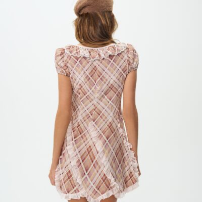 For Love & Lemons Poet Plaid Mini Dress - Image 2