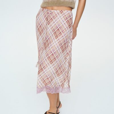 For Love & Lemons Poet Plaid Midi Skirt - Image 2