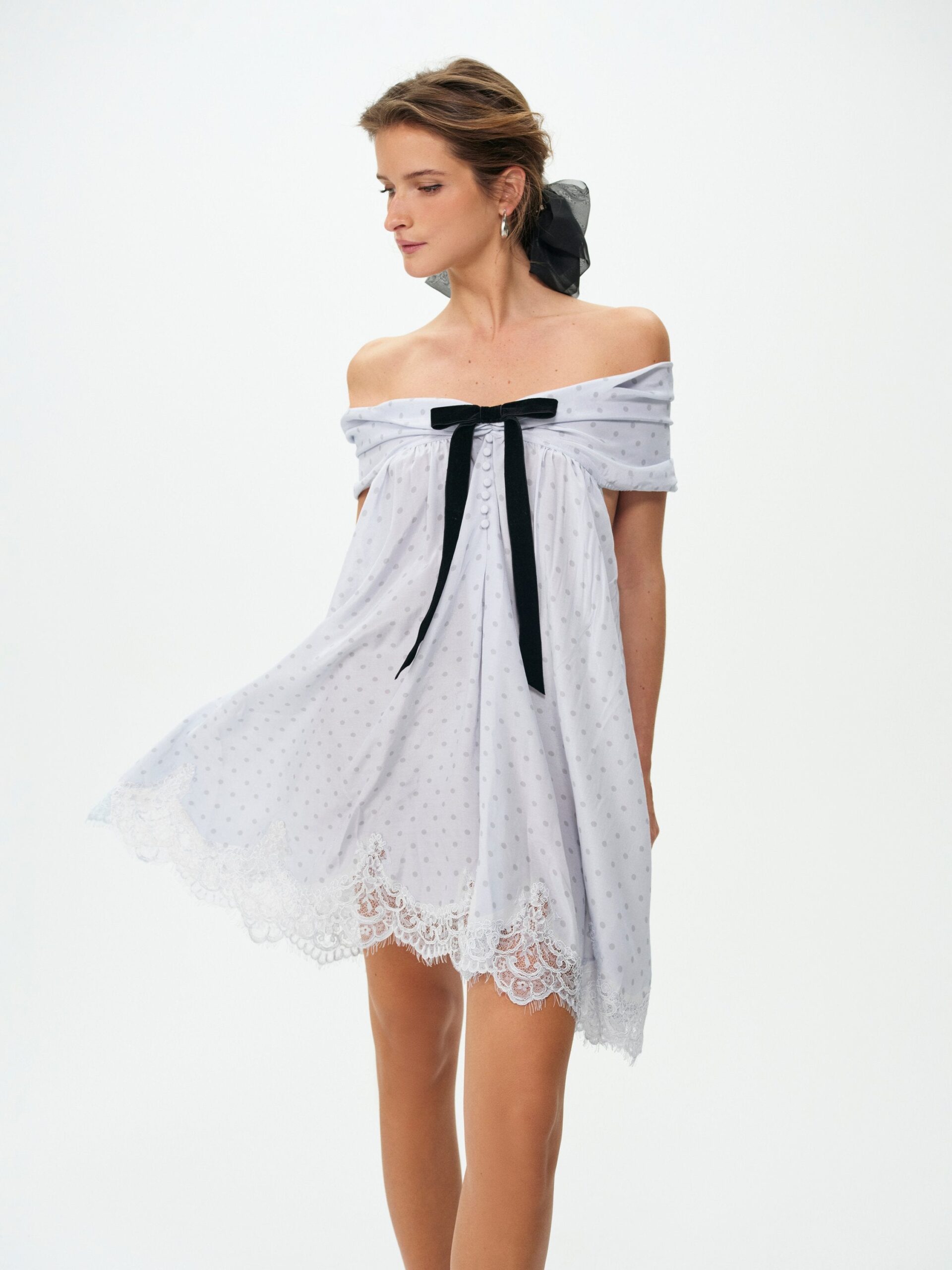 For Love & Lemons Piper Polka Dot Mini Dress - Image 1