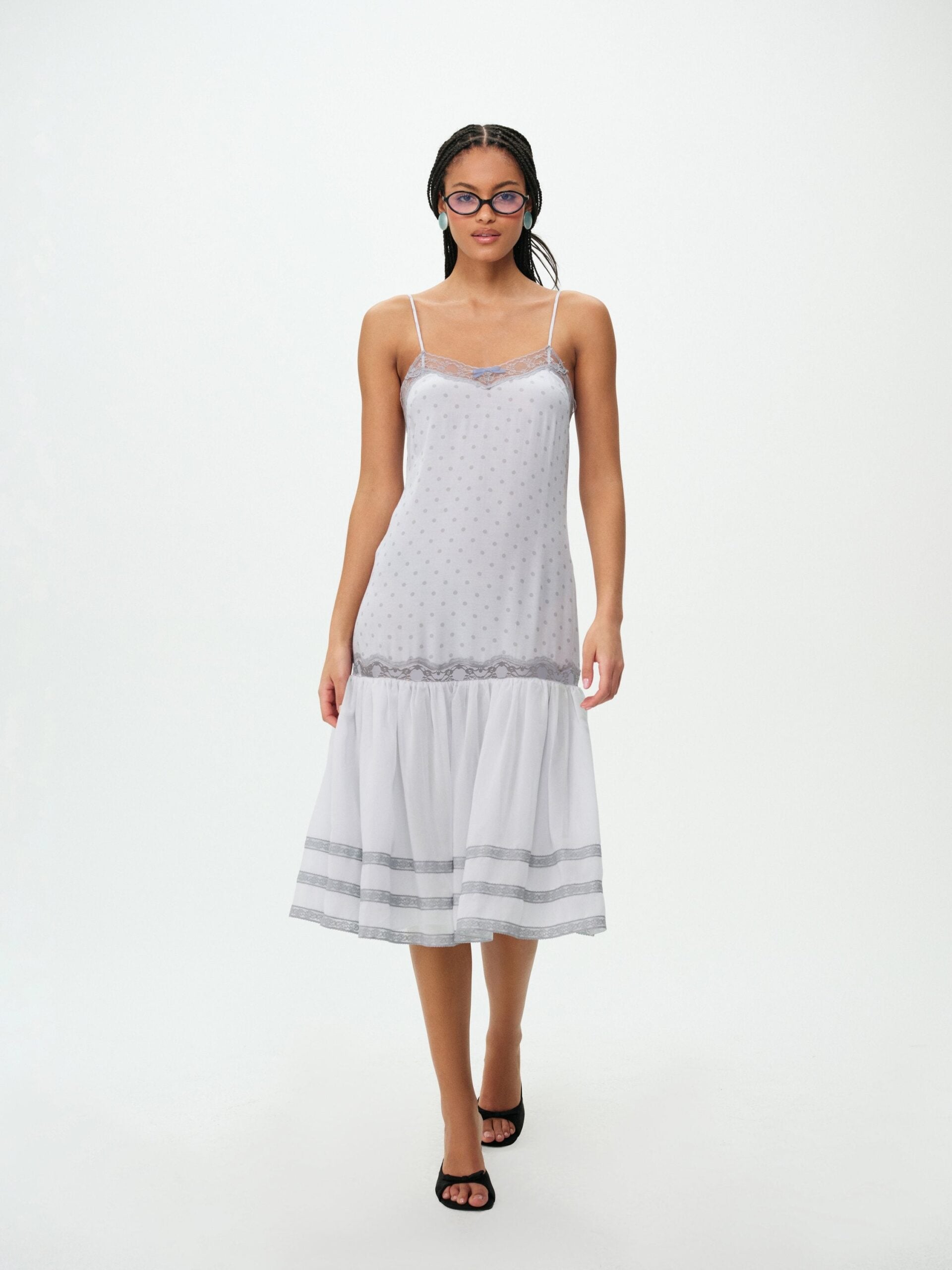 For Love & Lemons Piper Polka Dot Midi Dress - Image 1
