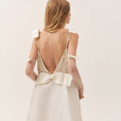 For Love & Lemons Pearly Bow Mini Dress - Image 2