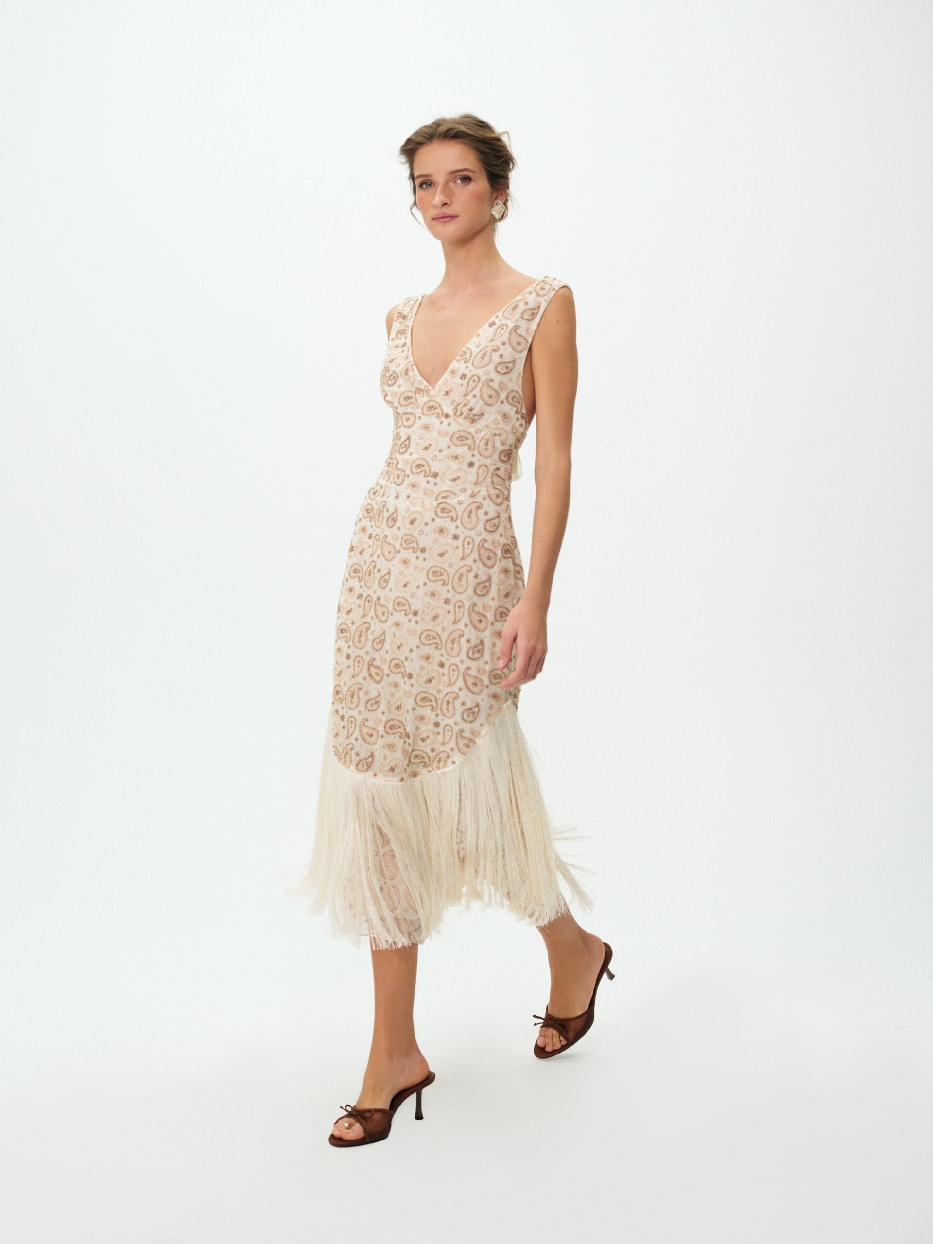 MNFO041026035745201_2 For Love & Lemons Paisley Floral Beaded Midi Dress - Image 2