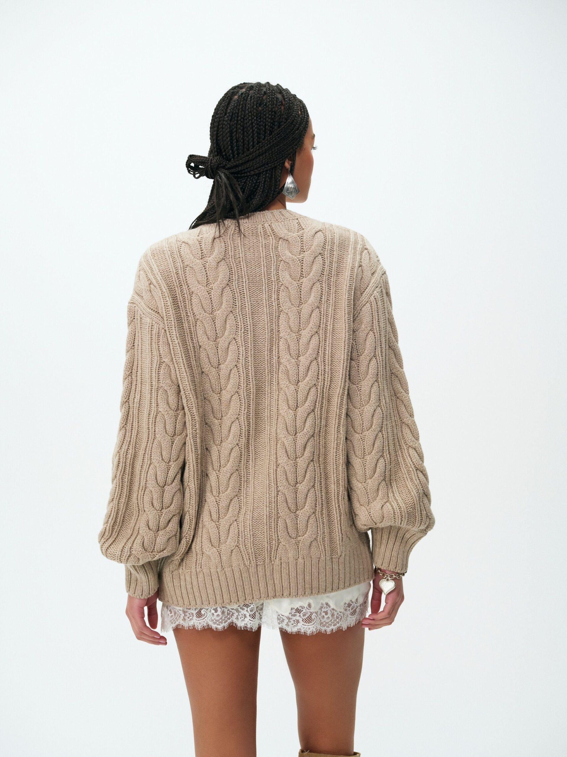 MNFO041026035745205_3 For Love & Lemons Nathalie Oversized Cardigan - Image 3