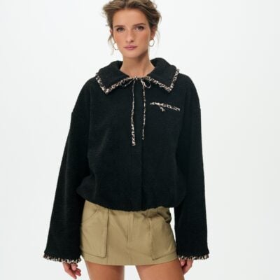 For Love & Lemons Natasha Sherpa Jacket - Image 1