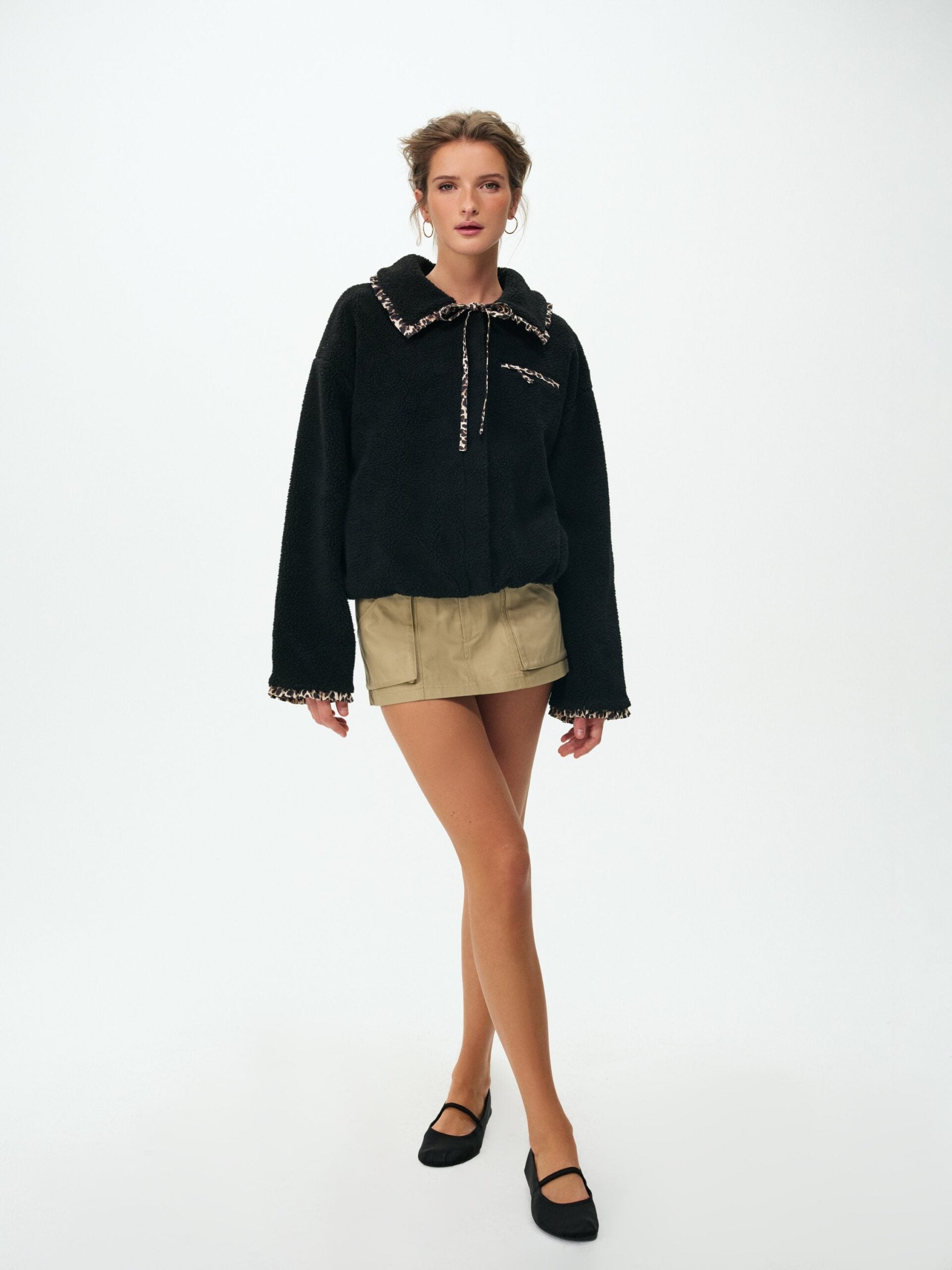 For Love & Lemons Natasha Sherpa Jacket - Image 3