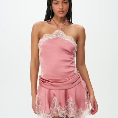 For Love & Lemons Marli Halter Mini Dress - Image 1