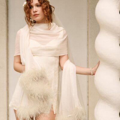 For Love & Lemons Margo Mini Dress and Shawl Set - Image 1