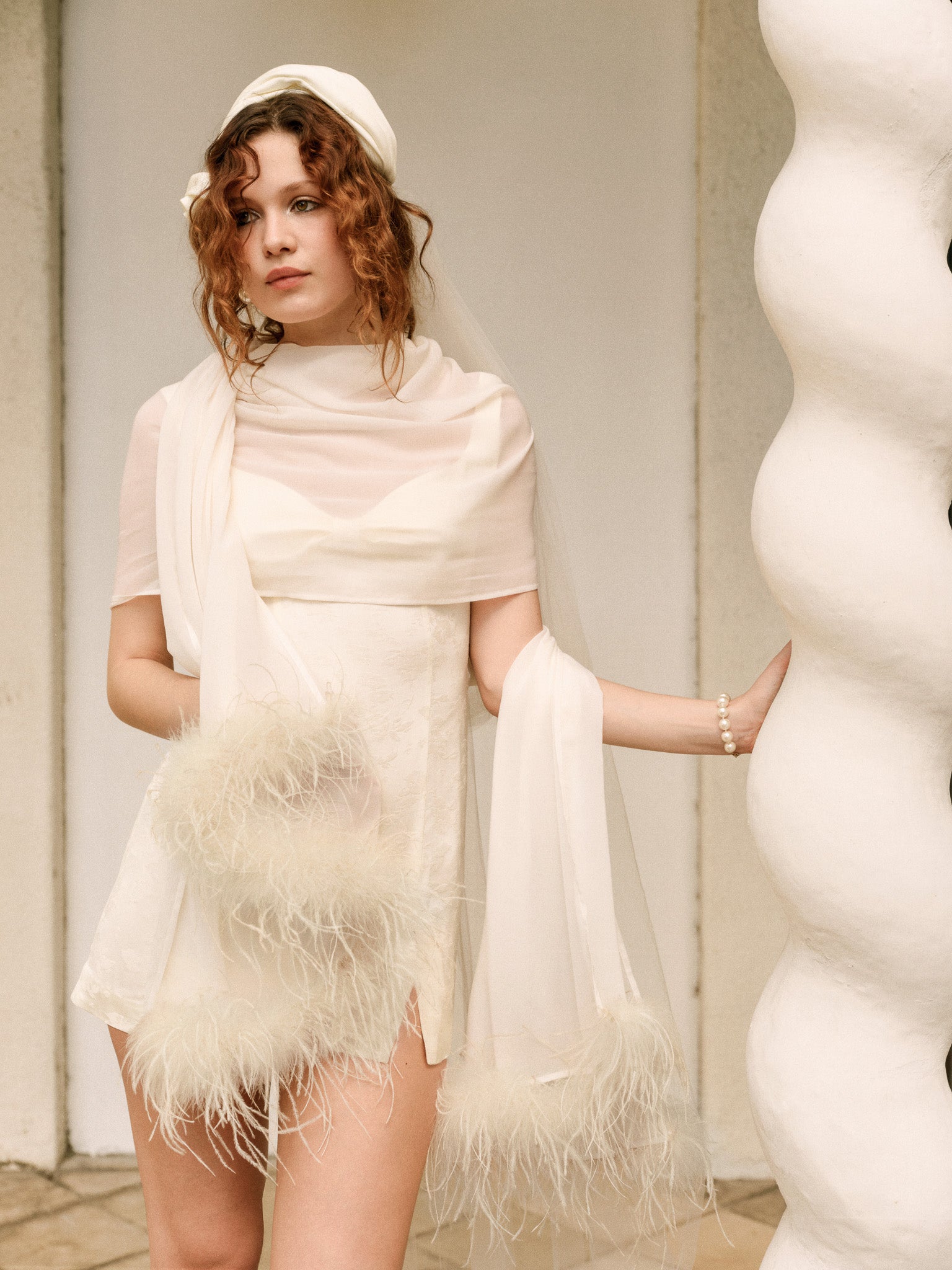 For Love & Lemons Margo Mini Dress and Shawl Set - Image 1