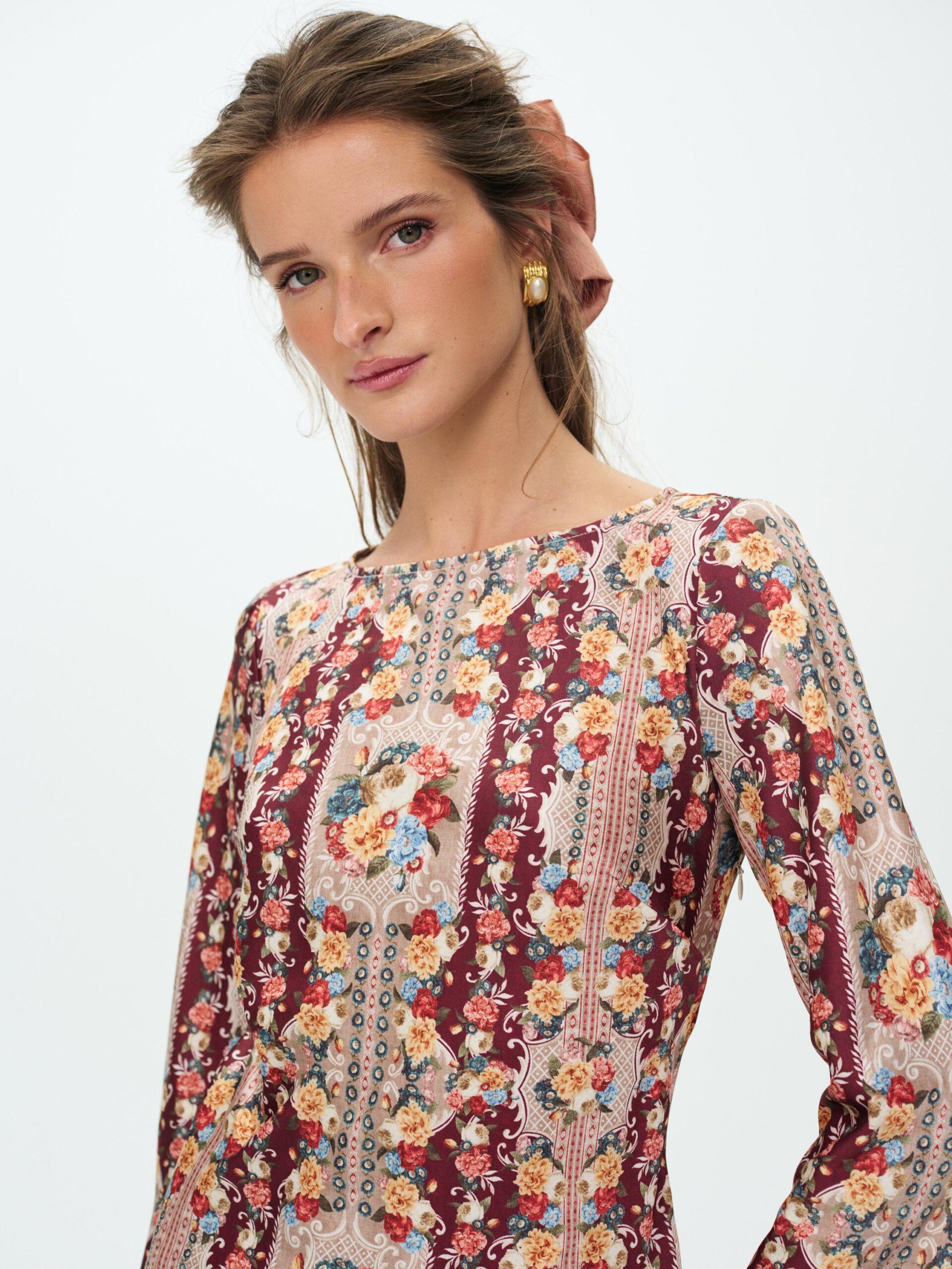 For Love & Lemons Maple Rose Mini Dress - Image 1