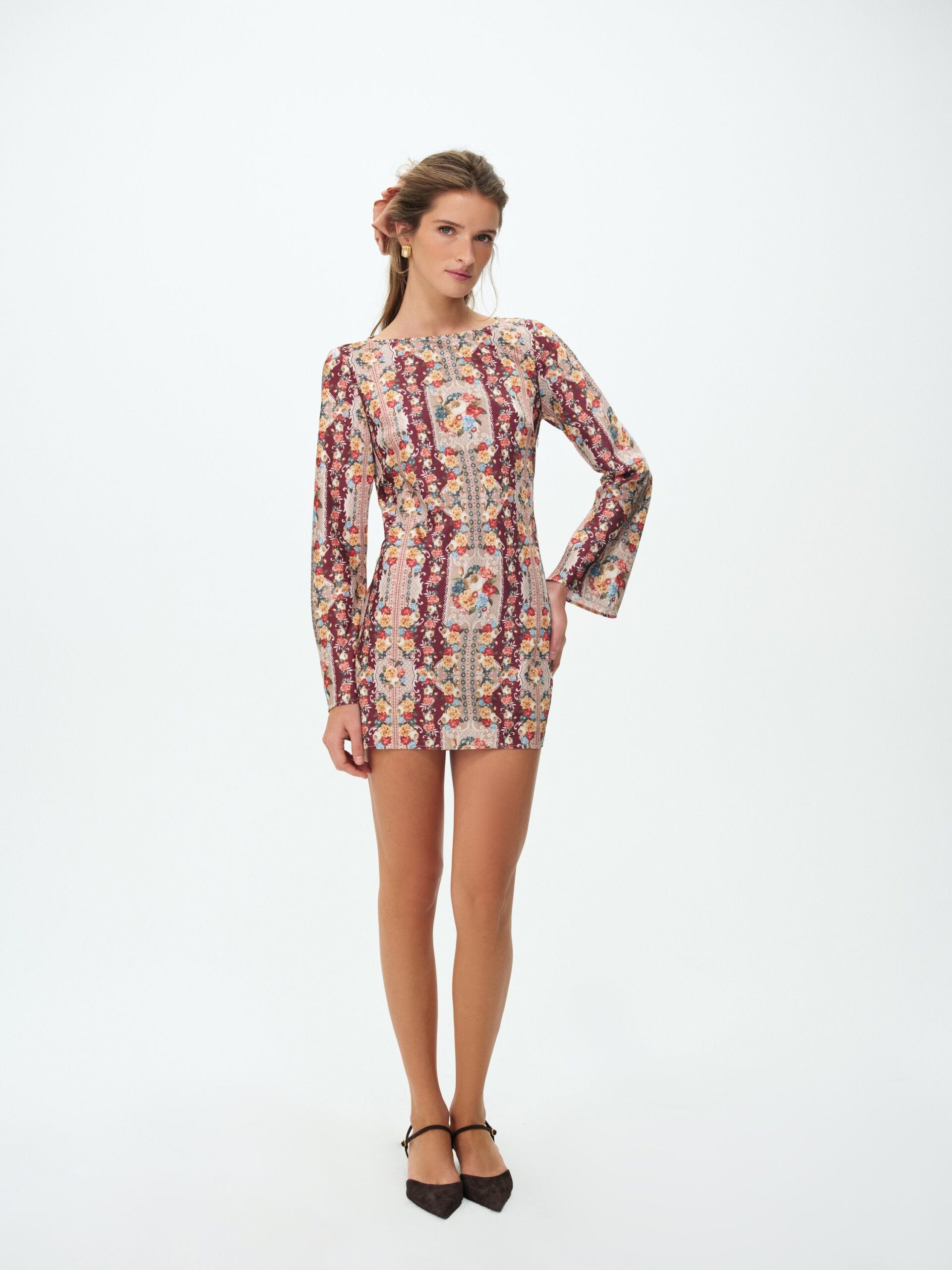 MNFO041026035745226_3 For Love & Lemons Maple Rose Mini Dress - Image 3