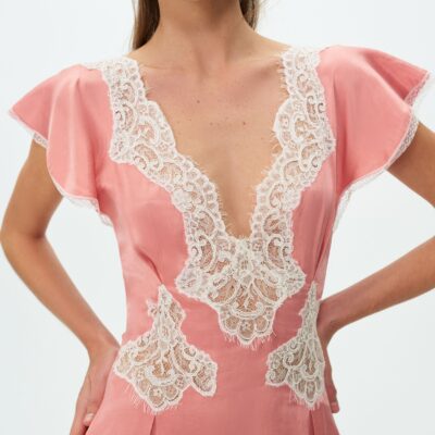 For Love & Lemons Luna Rose Mini Dress - Image 1