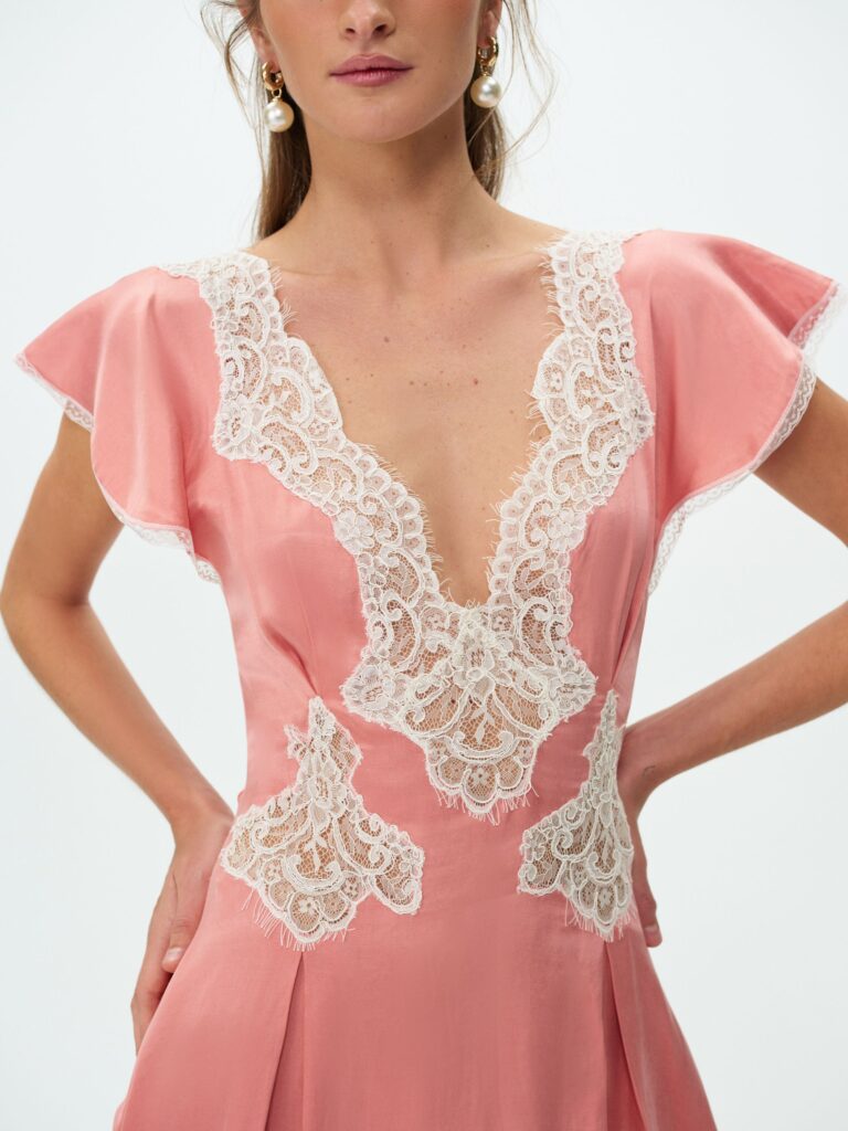 For Love & Lemons Luna Rose Mini Dress - Image 1