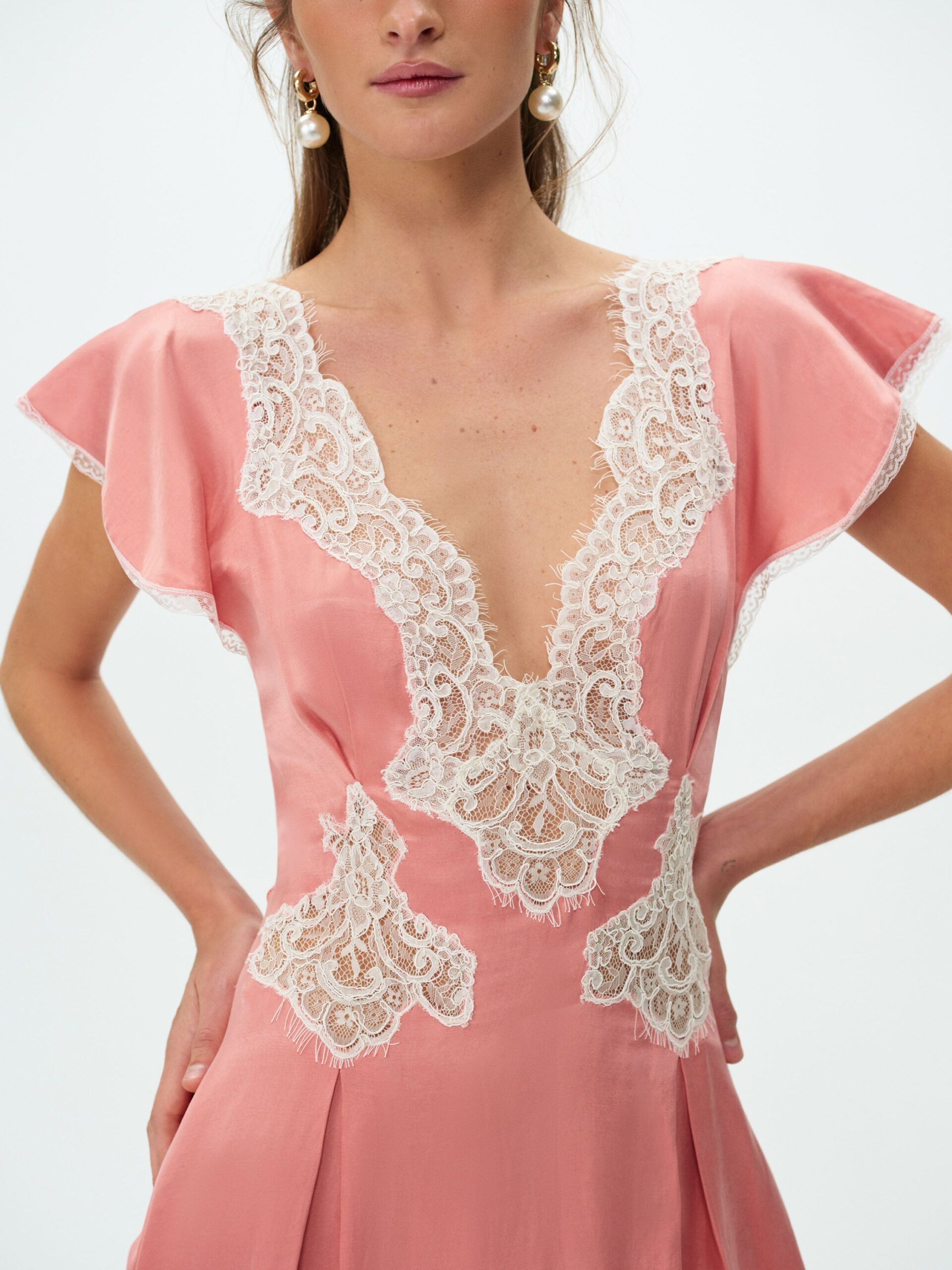 For Love & Lemons Luna Rose Mini Dress - Image 1