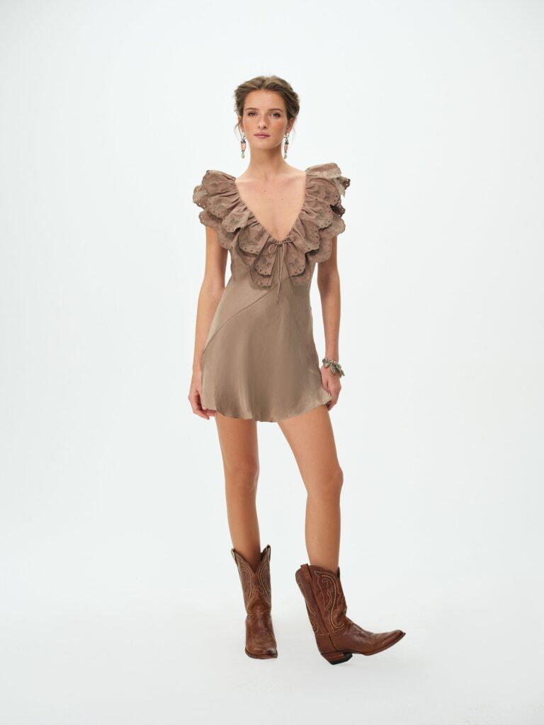 For Love & Lemons Luna Eyelet Mini Dress - Image 1
