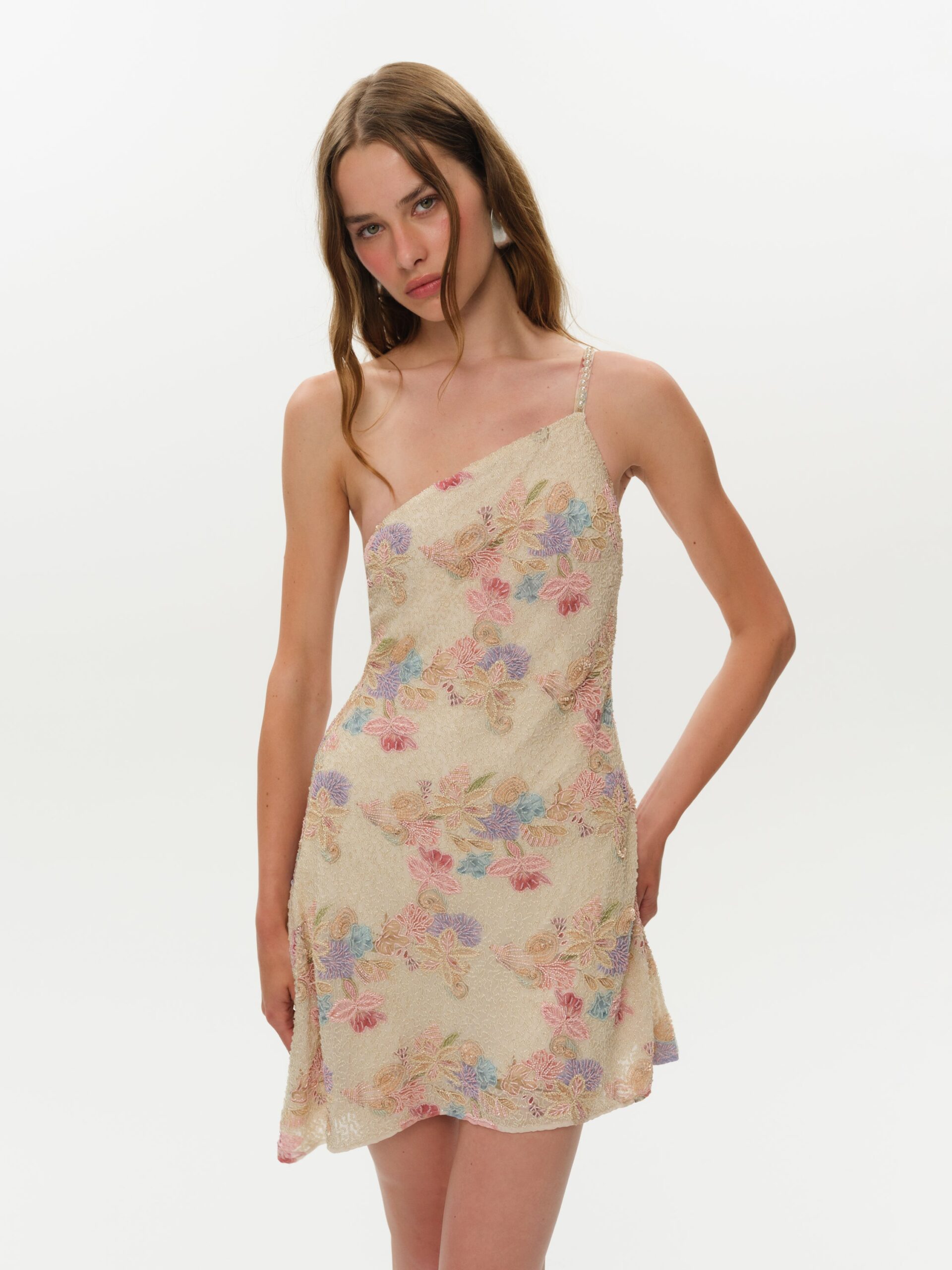 For Love & Lemons Lulu Shell Beaded Mini Dress - Image 1