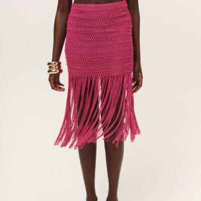 For Love & Lemons Lulu Fringe Skirt - Image 1