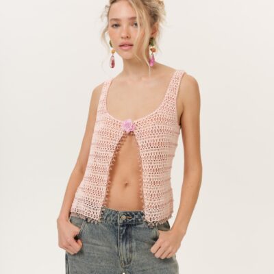 For Love & Lemons Lulu Beaded Tank Top - Image 1