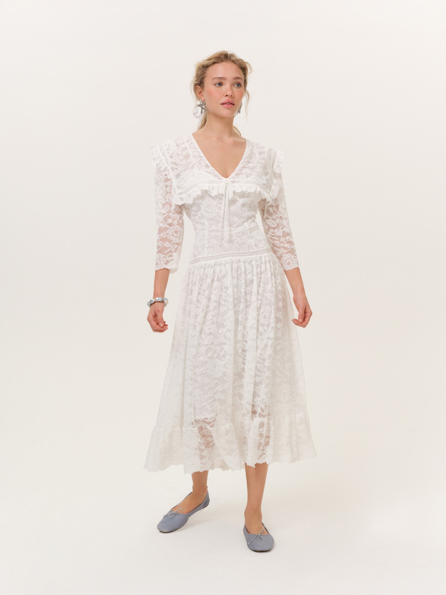 For Love & Lemons Lost at Sea Midi Dress - Image 1