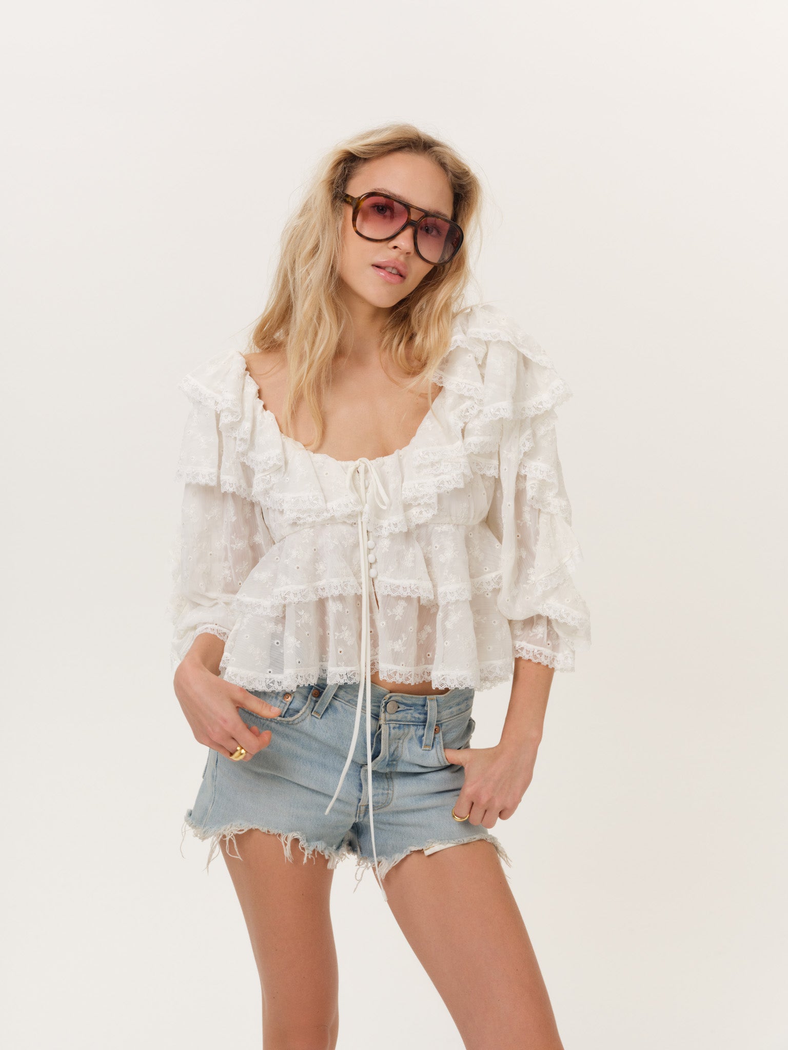 For Love & Lemons Lilou Top - Image 1