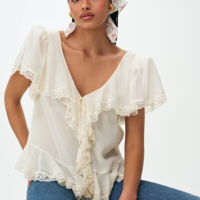 For Love & Lemons Layla Ruffle Top - Image 1