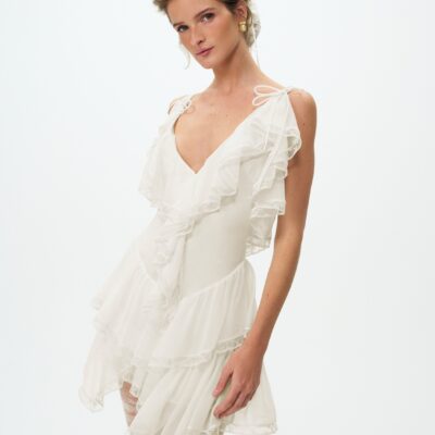 For Love & Lemons Layla Asymmetrical Mini Dress - Image 1