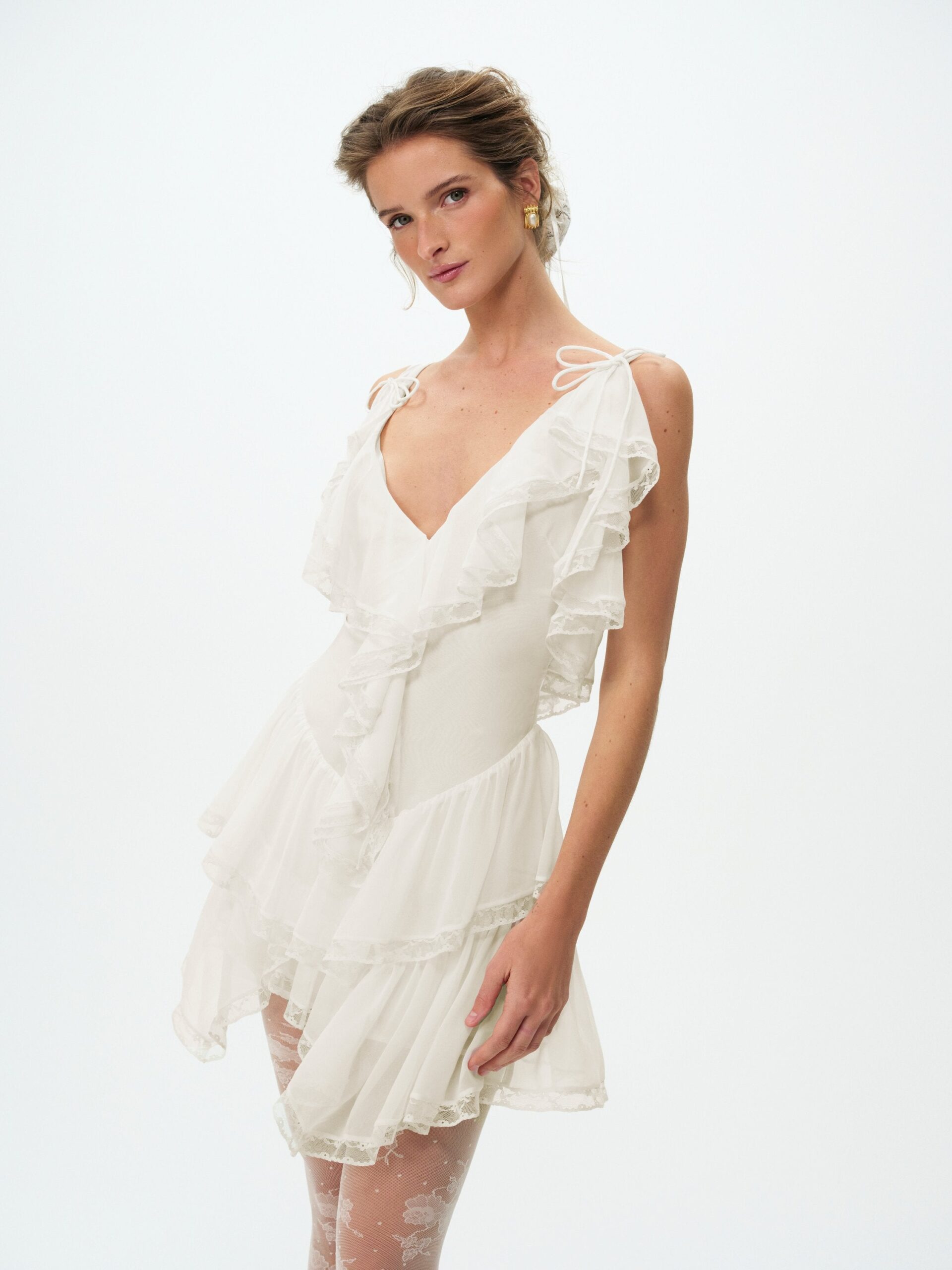 For Love & Lemons Layla Asymmetrical Mini Dress - Image 1